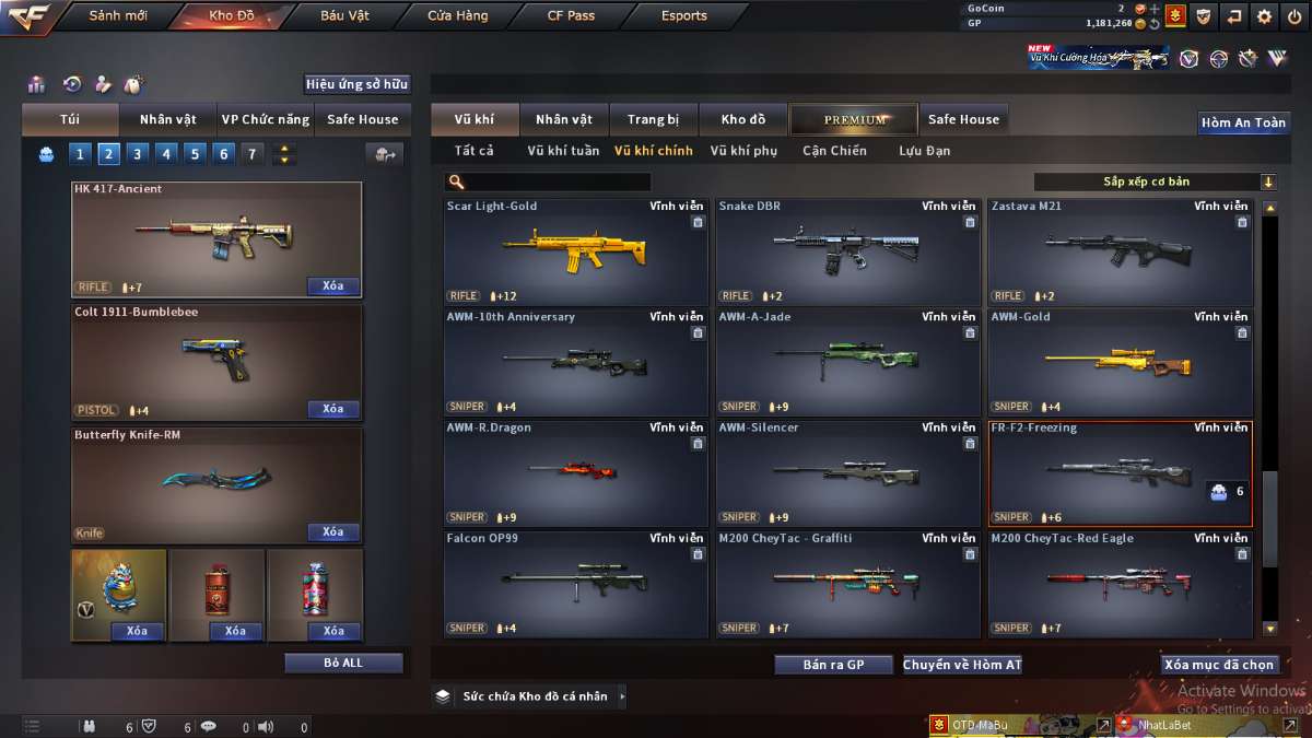 shop acc cf uy tin gia re